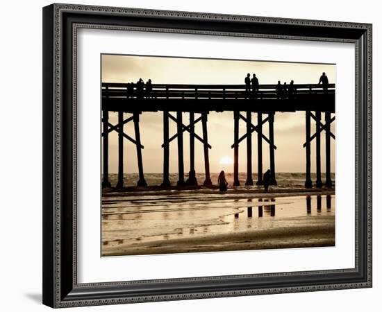 Pier at Sunset, Newport Beach, Orange County, California, United States of America, North America-Richard Cummins-Framed Photographic Print