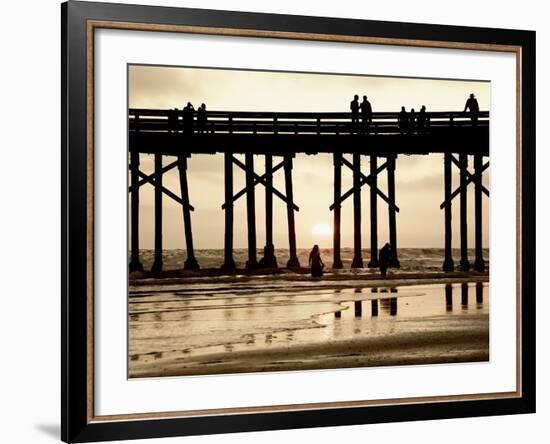 Pier at Sunset, Newport Beach, Orange County, California, United States of America, North America-Richard Cummins-Framed Photographic Print