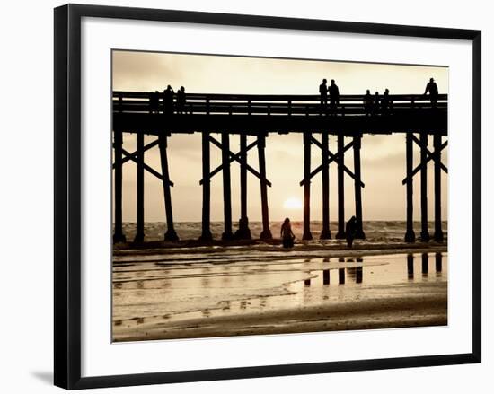 Pier at Sunset, Newport Beach, Orange County, California, United States of America, North America-Richard Cummins-Framed Photographic Print