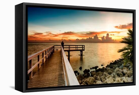 Pier at Sunset-Philippe Hugonnard-Framed Premier Image Canvas