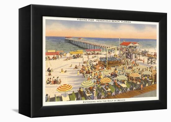 Pier, Beach, Pensacola. Florida-null-Framed Stretched Canvas