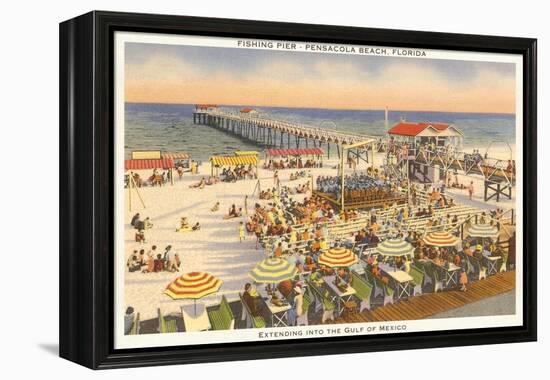Pier, Beach, Pensacola. Florida-null-Framed Stretched Canvas
