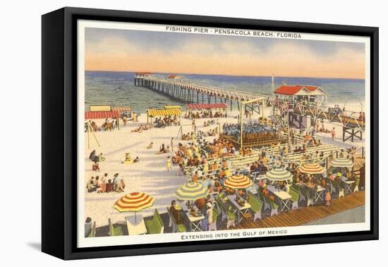 Pier, Beach, Pensacola. Florida-null-Framed Stretched Canvas