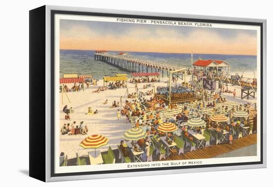 Pier, Beach, Pensacola. Florida-null-Framed Stretched Canvas