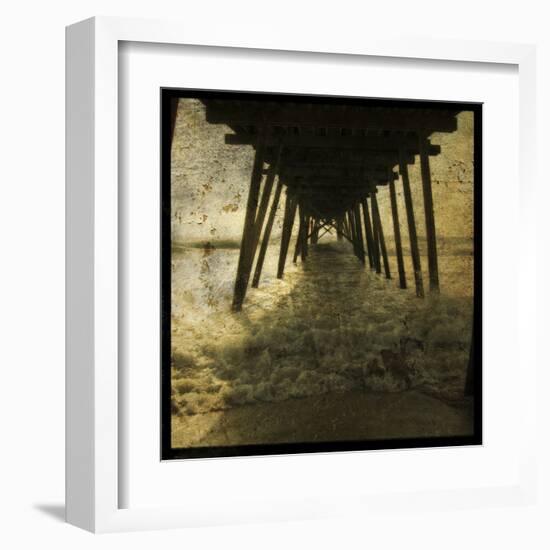 Pier Break-John Golden-Framed Art Print