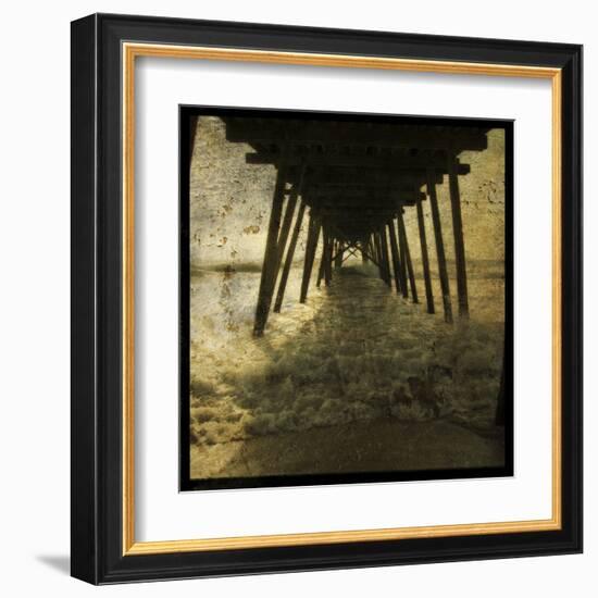 Pier Break-John Golden-Framed Art Print