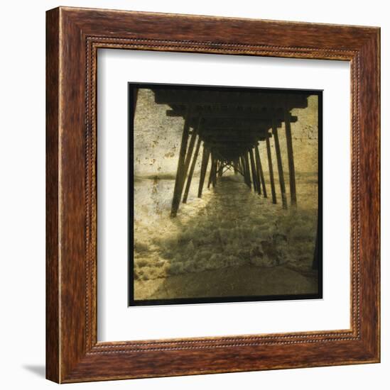 Pier Break-John W^ Golden-Framed Art Print