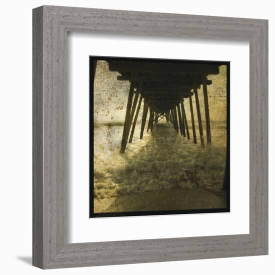 Pier Break-John W^ Golden-Framed Art Print