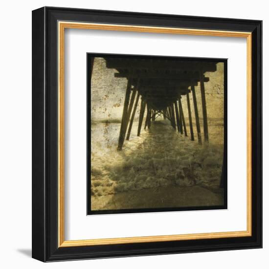 Pier Break-John W^ Golden-Framed Art Print