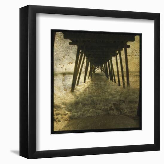 Pier Break-John W^ Golden-Framed Art Print