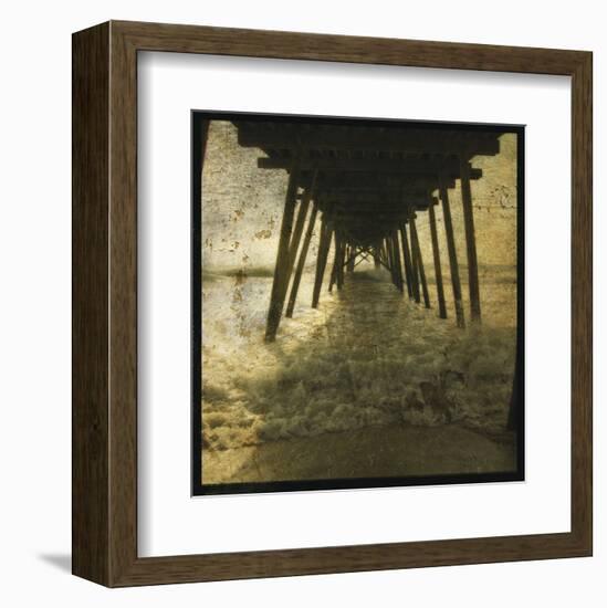 Pier Break-John W^ Golden-Framed Art Print