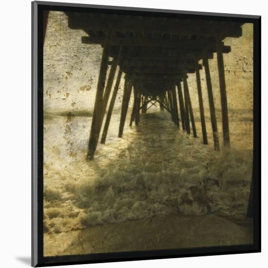 Pier Break-John W^ Golden-Mounted Art Print