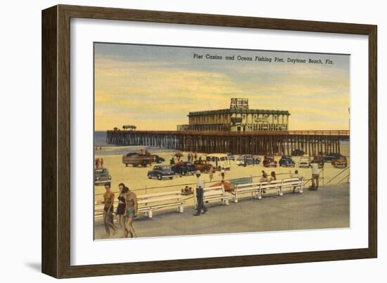 Pier, Casino, Daytona Beach, Florida-null-Framed Art Print