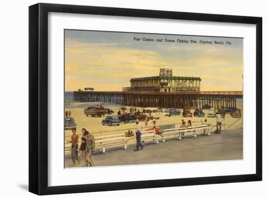 Pier, Casino, Daytona Beach, Florida-null-Framed Art Print