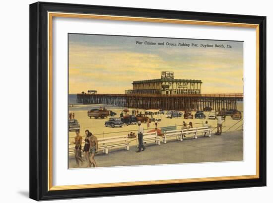 Pier, Casino, Daytona Beach, Florida-null-Framed Art Print