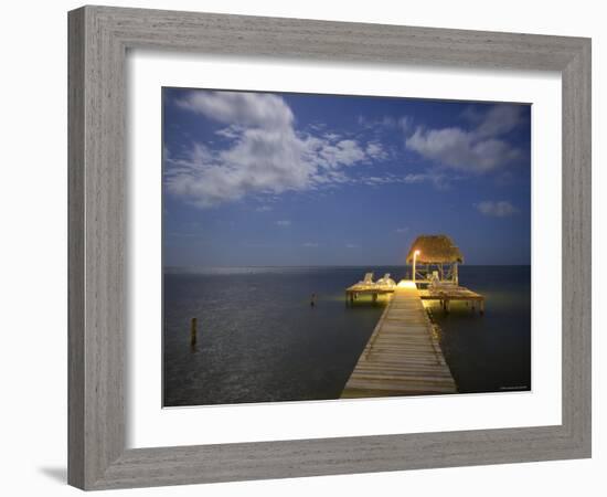 Pier, Caye Caulker, Belize-Russell Young-Framed Photographic Print