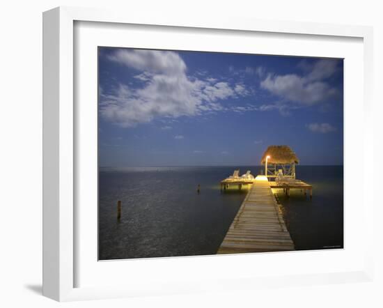 Pier, Caye Caulker, Belize-Russell Young-Framed Photographic Print