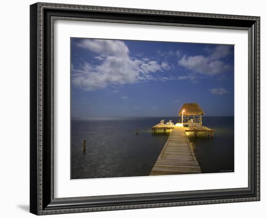 Pier, Caye Caulker, Belize-Russell Young-Framed Photographic Print