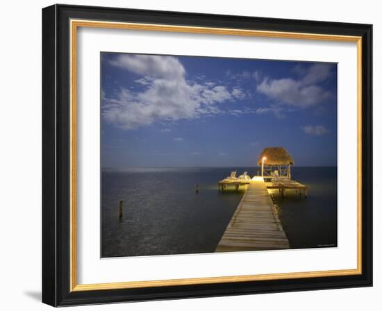 Pier, Caye Caulker, Belize-Russell Young-Framed Photographic Print