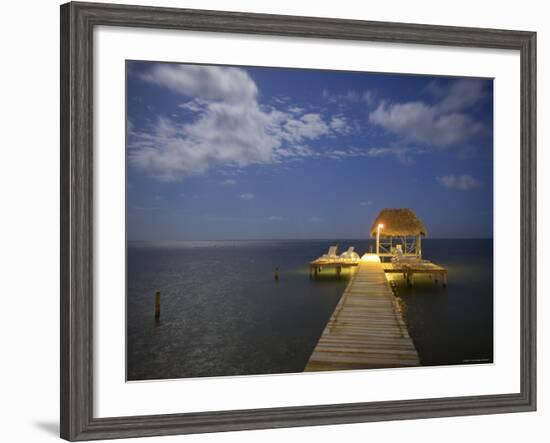 Pier, Caye Caulker, Belize-Russell Young-Framed Photographic Print