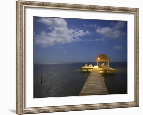 Pier, Caye Caulker, Belize-Russell Young-Framed Photographic Print