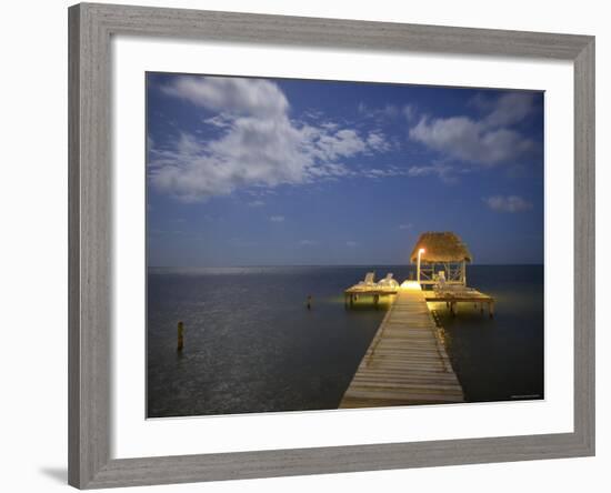 Pier, Caye Caulker, Belize-Russell Young-Framed Photographic Print