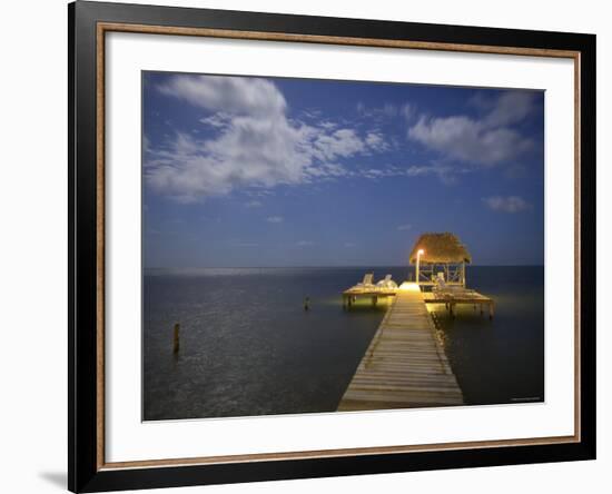 Pier, Caye Caulker, Belize-Russell Young-Framed Photographic Print