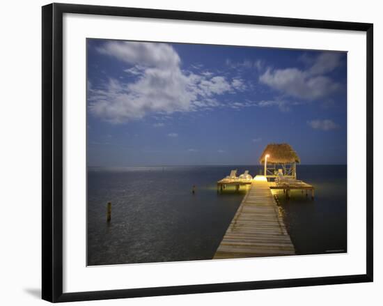 Pier, Caye Caulker, Belize-Russell Young-Framed Photographic Print