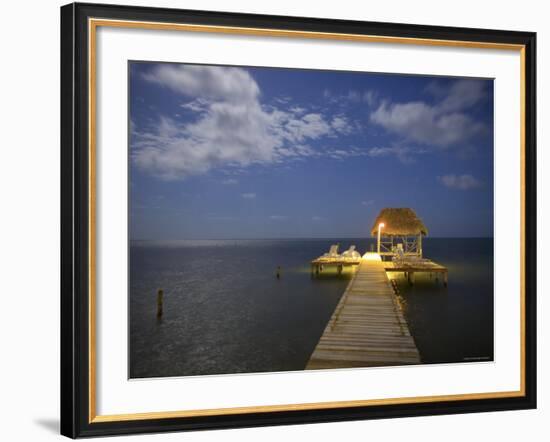 Pier, Caye Caulker, Belize-Russell Young-Framed Photographic Print