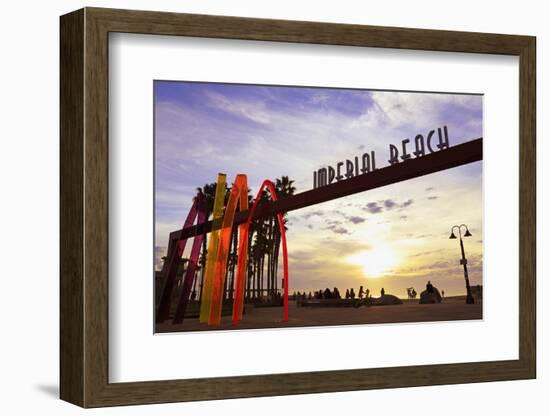 Pier entrance, Imperial Beach, San Diego, California, United States of America, North America-Richard Cummins-Framed Photographic Print