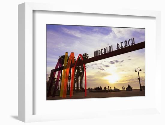 Pier entrance, Imperial Beach, San Diego, California, United States of America, North America-Richard Cummins-Framed Photographic Print