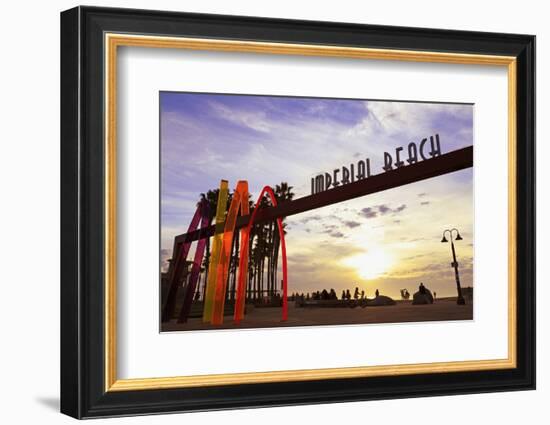 Pier entrance, Imperial Beach, San Diego, California, United States of America, North America-Richard Cummins-Framed Photographic Print