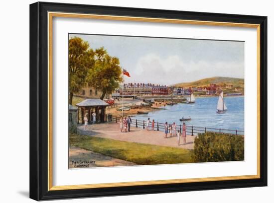 Pier Entrance, Swanage-Alfred Robert Quinton-Framed Giclee Print