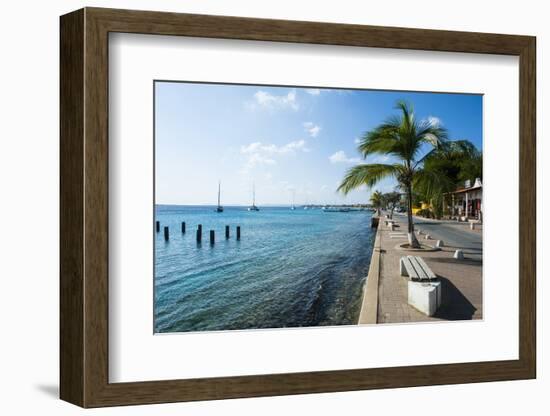 Pier in Kralendijk Capital of Bonaire, ABC Islands, Netherlands Antilles, Caribbean-Michael Runkel-Framed Photographic Print