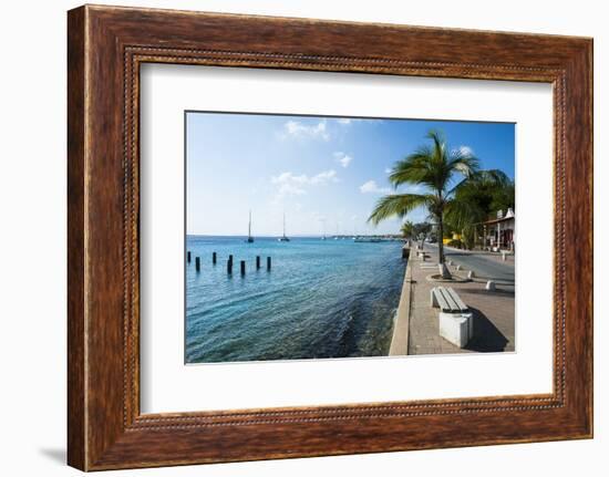 Pier in Kralendijk Capital of Bonaire, ABC Islands, Netherlands Antilles, Caribbean-Michael Runkel-Framed Photographic Print