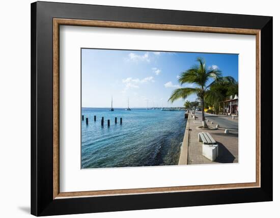 Pier in Kralendijk Capital of Bonaire, ABC Islands, Netherlands Antilles, Caribbean-Michael Runkel-Framed Photographic Print