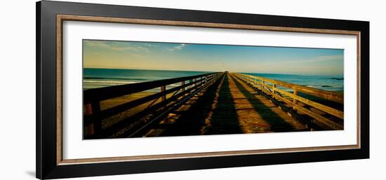 Pier in the Pacific Ocean, Cayucos Pier, Cayucos, California, Usa-null-Framed Photographic Print