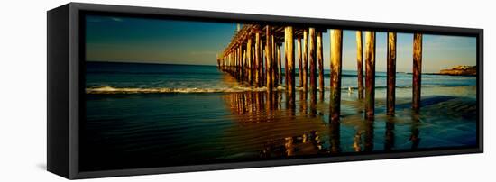 Pier in the Pacific Ocean, Cayucos Pier, Cayucos, California, Usa-null-Framed Stretched Canvas