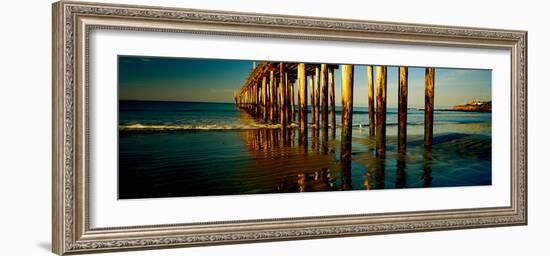 Pier in the Pacific Ocean, Cayucos Pier, Cayucos, California, Usa-null-Framed Photographic Print