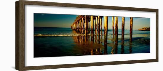 Pier in the Pacific Ocean, Cayucos Pier, Cayucos, California, Usa-null-Framed Photographic Print
