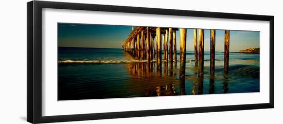 Pier in the Pacific Ocean, Cayucos Pier, Cayucos, California, Usa-null-Framed Photographic Print