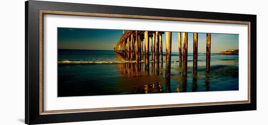 Pier in the Pacific Ocean, Cayucos Pier, Cayucos, California, Usa-null-Framed Photographic Print