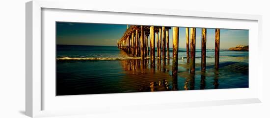 Pier in the Pacific Ocean, Cayucos Pier, Cayucos, California, Usa-null-Framed Photographic Print