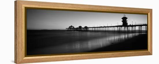 Pier in the Sea, Huntington Beach Pier, Huntington Beach, Orange County, California, USA-null-Framed Stretched Canvas