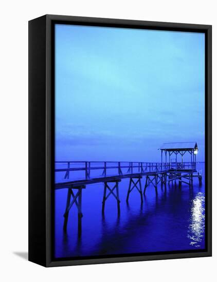 Pier, Mississippi Gulf, Bay St. Louis, MS-Kindra Clineff-Framed Premier Image Canvas