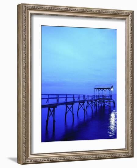 Pier, Mississippi Gulf, Bay St. Louis, MS-Kindra Clineff-Framed Photographic Print