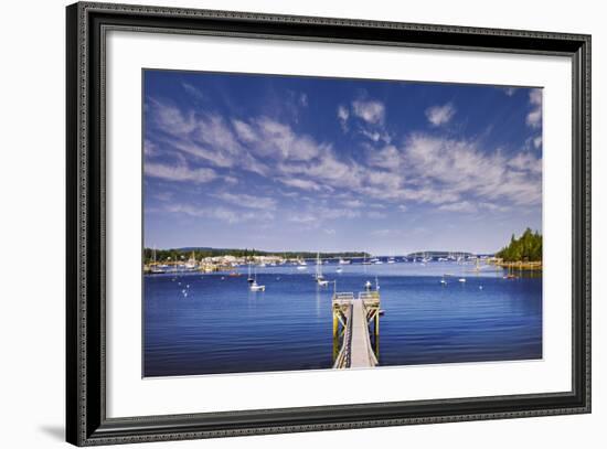 Pier near Southwest Harbor-Jon Hicks-Framed Photographic Print