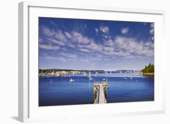 Pier near Southwest Harbor-Jon Hicks-Framed Photographic Print