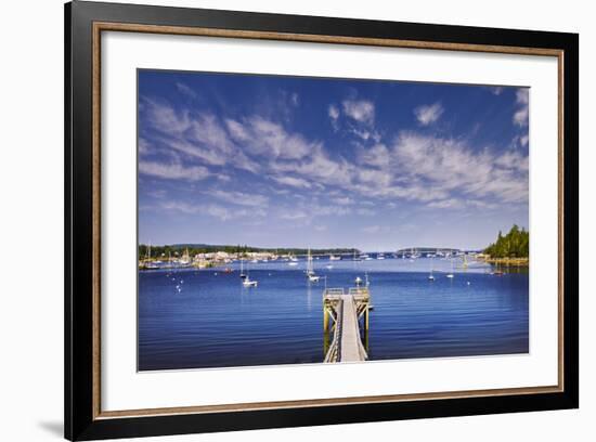 Pier near Southwest Harbor-Jon Hicks-Framed Photographic Print