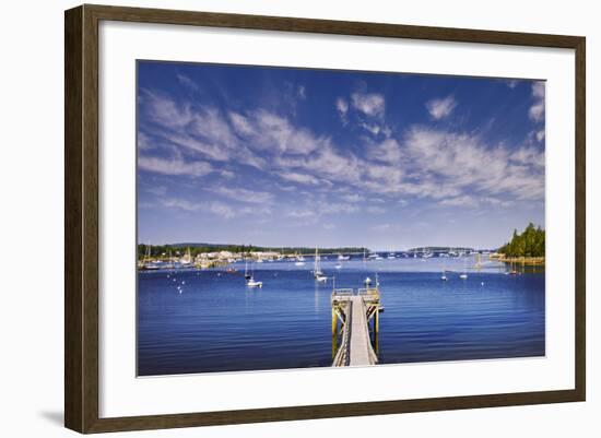 Pier near Southwest Harbor-Jon Hicks-Framed Photographic Print